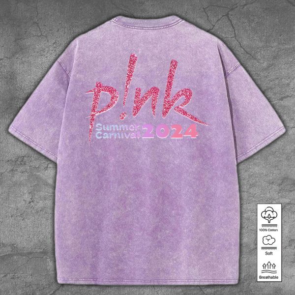 P!nk 2D Acid Washed Cotton Shirt - TANTN 7591