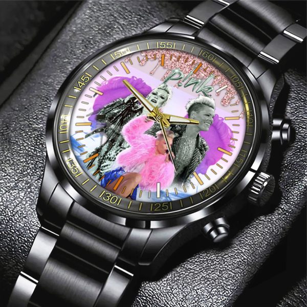 P!nk Black Stainless Steel Watch - MAITM 7441