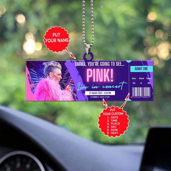 Personalized P!nk Custom Shape 1-sided Acrylic Car Ornament - MAITM 7322