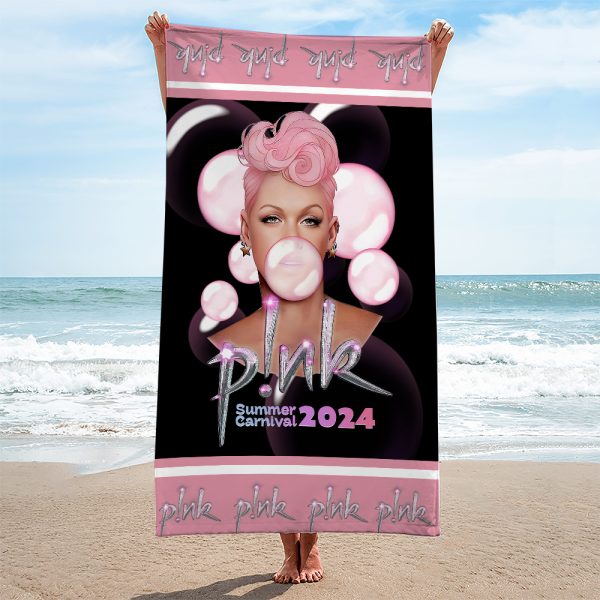 P!nk Rectangle Beach Towel - MAITM 7380