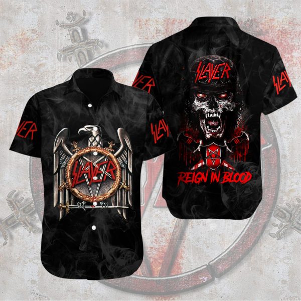 Slayer Short Sleeve Dress Shirt - HUANNM 5521.1