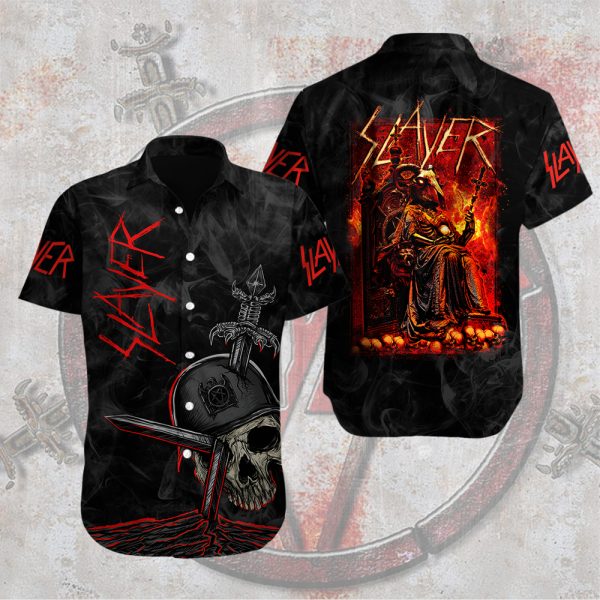 Slayer Short Sleeve Dress Shirt - HUANNM 5522.1