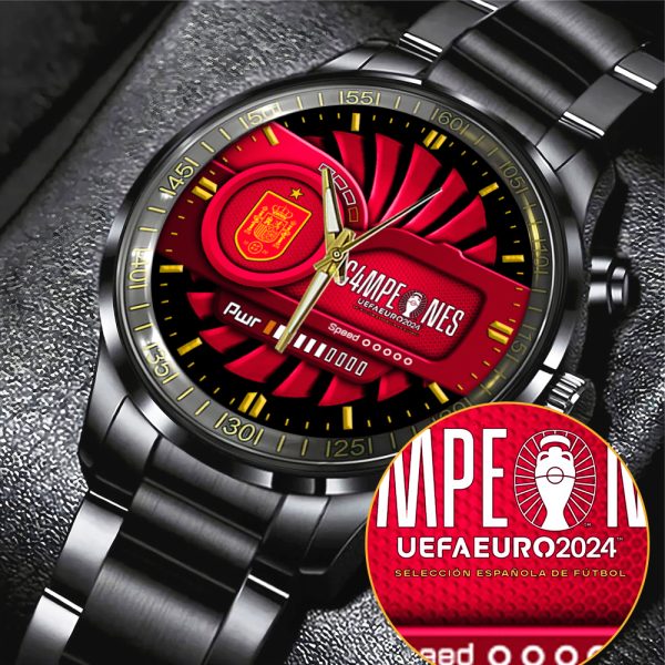 Spain National Football Team Black Stainless Steel Watch - MAITM 7331