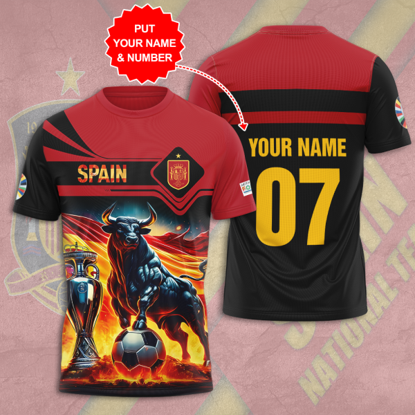 Personalized Spain National Football Team 3D Apparel - MAITM 7311