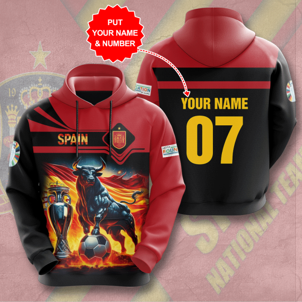 Personalized Spain National Football Team 3D Apparel - MAITM 7311