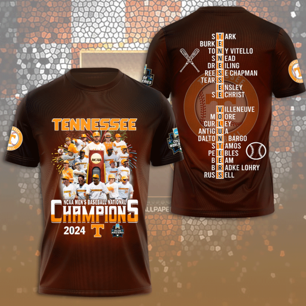 Tennessee Volunteers Baseball 3D Apparel - MAITM 7212