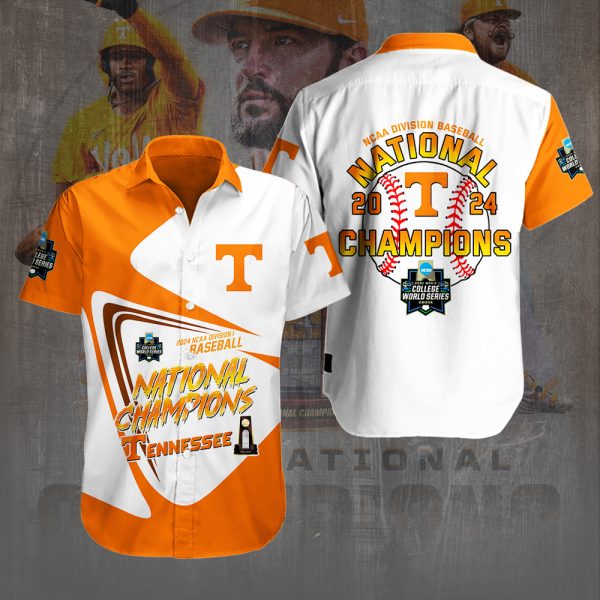 Tennessee Volunteers Baseball Short Sleeve Dress Shirt - HUANNM 5483.1