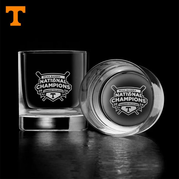 Tennessee Volunteers Baseball Custom Whiskey Glass - TANTN 7315