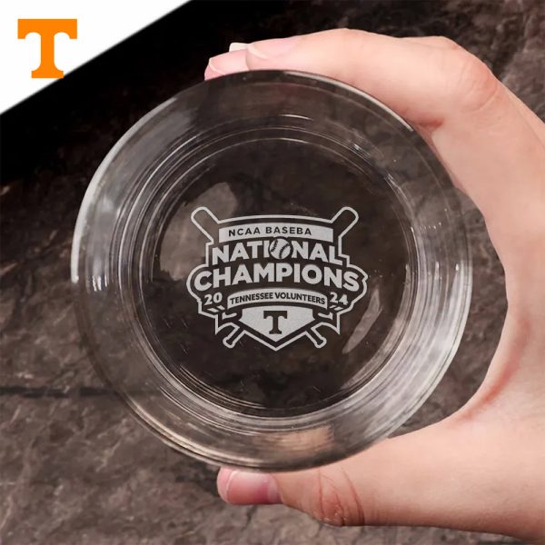 Tennessee Volunteers Baseball Custom Whiskey Glass - TANTN 7315