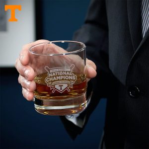 Tennessee Volunteers Baseball Custom Whiskey Glass - TANTN 7315