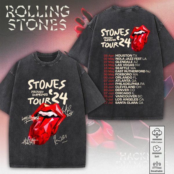 The Rolling Stones 2D Acid Washed Cotton Shirt - MAITM 7502