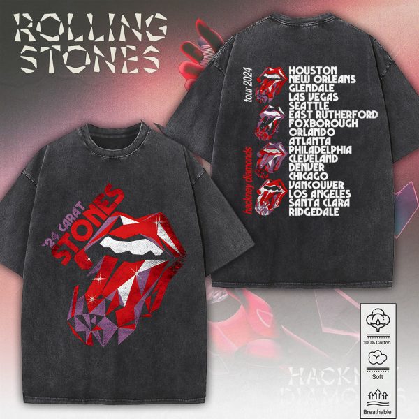 The Rolling Stones 2D Acid Washed Cotton Shirt - MAITM 7473