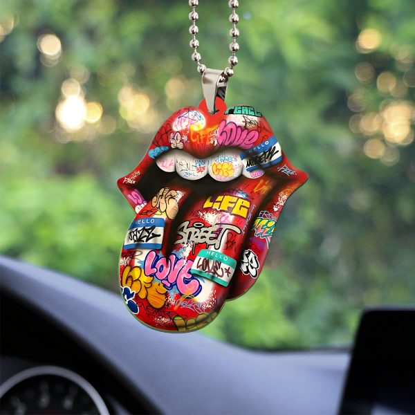 The Rolling Stones Custom Shape 1-sided Acrylic Car Ornament - MAITM 7370