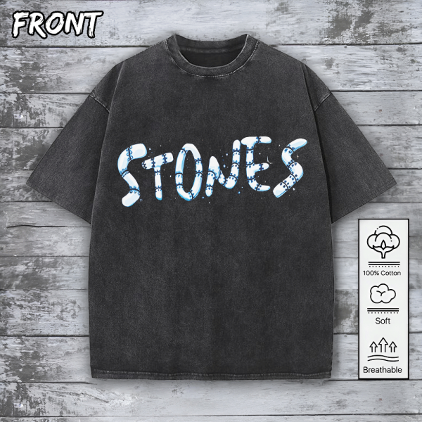 The Rolling Stones 2D Acid Washed Cotton Shirt - HOATT 5643