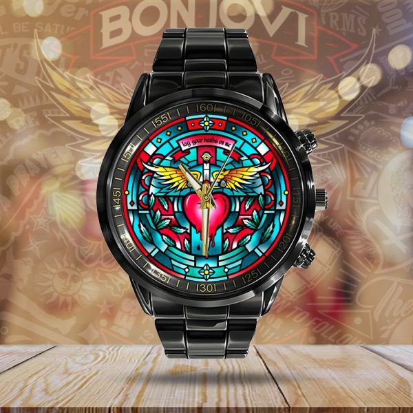 Bon Jovi Black Stainless Steel Watch - GNE 1051