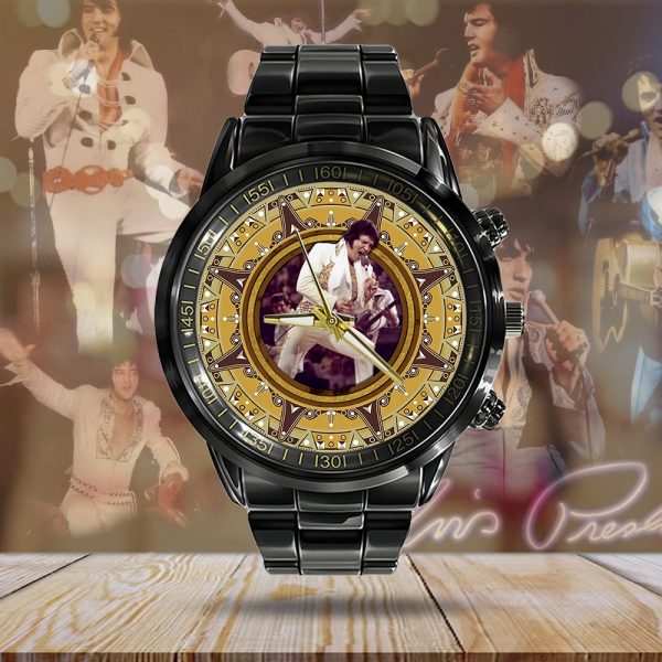 Elvis Presley Black Stainless Steel Watch - MAITM 7605