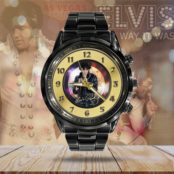 Elvis Presley Black Stainless Steel Watch - MAITM 7724