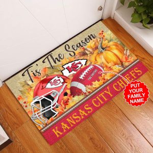 Personalized Kansas City Chiefs Rubber Base Doormat - MAITM 7859