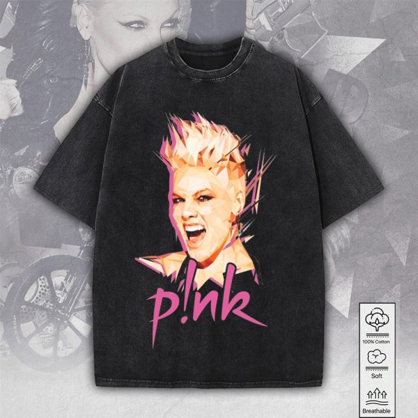 P!nk 2D Acid Washed Cotton Shirt - MAITM 7723