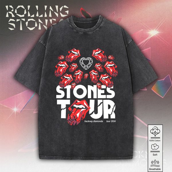 The Rolling Stones 2D Acid Washed Cotton Shirt - MAITM 7640