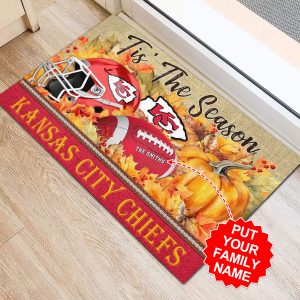 Personalized Kansas City Chiefs Rubber Base Doormat - MAITM 7859