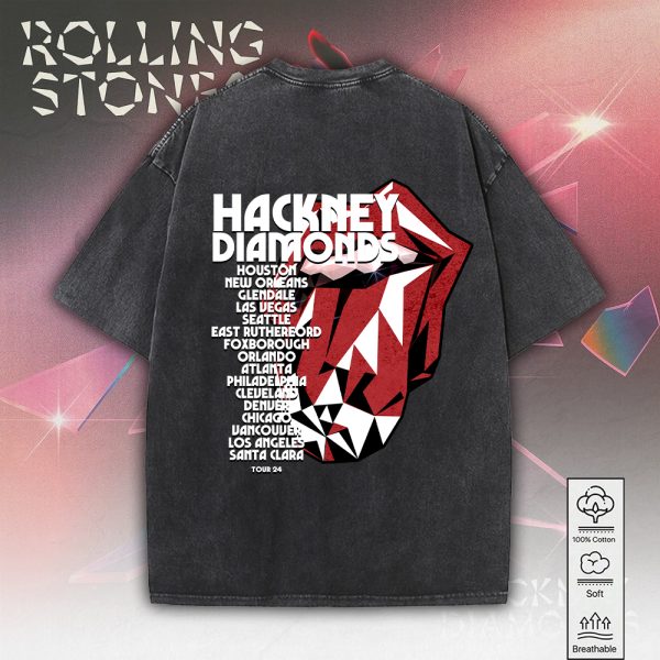 The Rolling Stones 2D Acid Washed Cotton Shirt - MAITM 7640