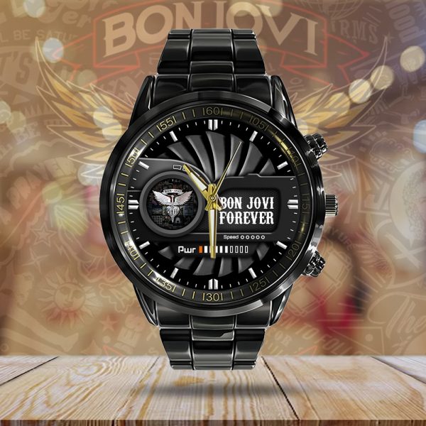 Bon Jovi Black Stainless Steel Watch - MAITM 7672