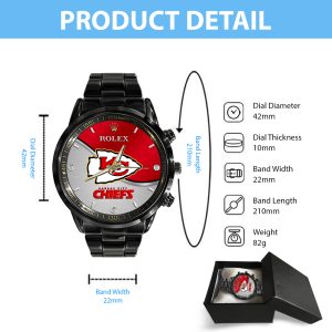 Kansas City Chiefs x Rolex Black Stainless Steel Watch - MAITM 7609