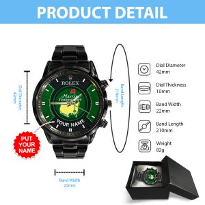 Personalized Masters Tournament x Rolex Black Stainless Steel Watch - MAITM 7630