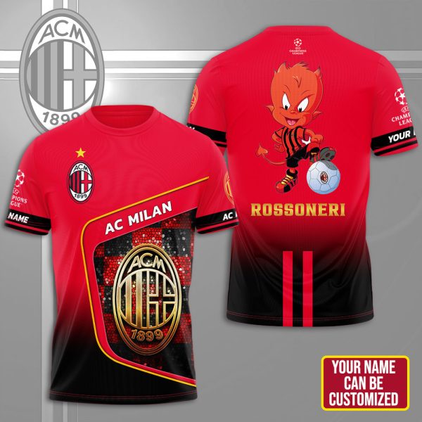 Personalized AC Milan 3D Apparel – HUNGVV 7010