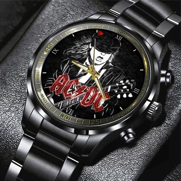 AC/DC x Angus Young Black Stainless Steel Watch - GNE 960