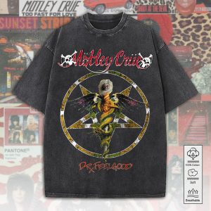 Mötley Crüe 2D Acid Washed Cotton Shirt - ANHNV 5028