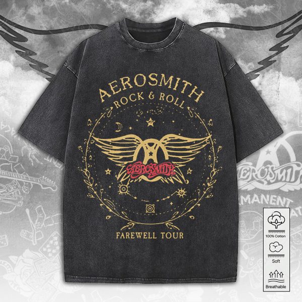 Aerosmith 2D Acid Washed Cotton Shirt - ANHNV 5030