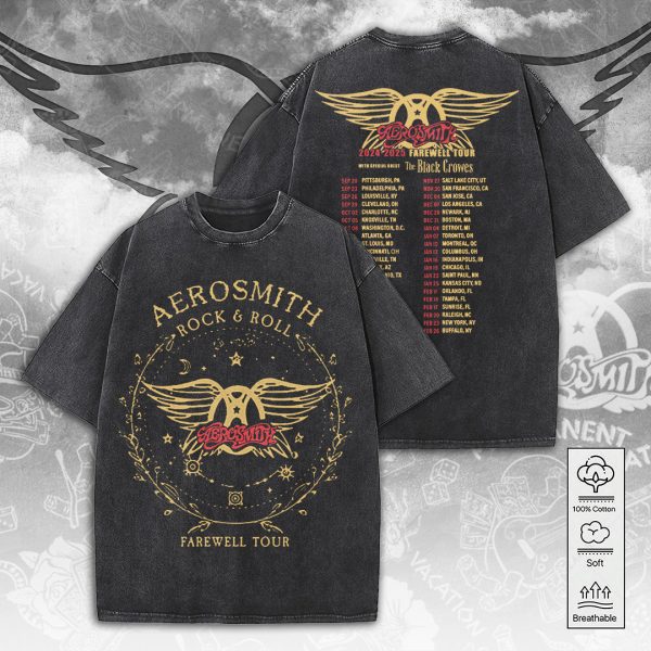 Aerosmith 2D Acid Washed Cotton Shirt - ANHNV 5030