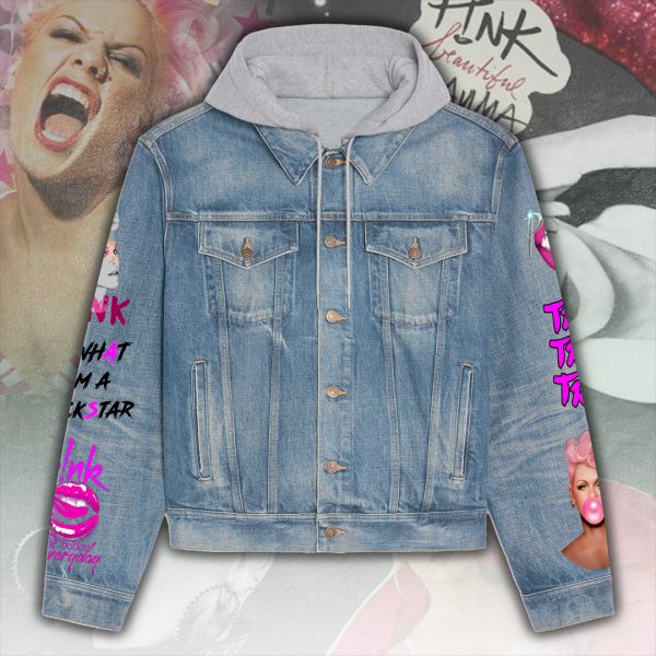 P!nk Women's Denim Hood Jacket - ANHNV 5040