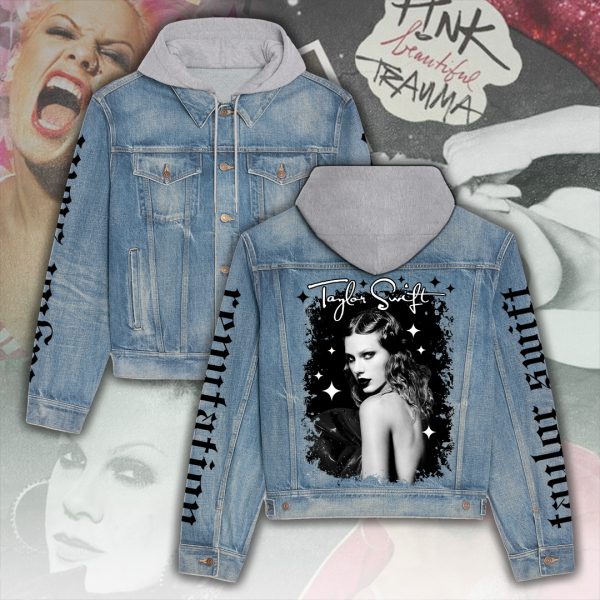 Taylor Swift Women's Denim Hood Jacket - ANHNV 5057