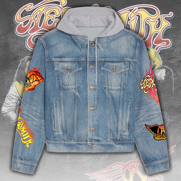 Aerosmith Women's Denim Hood Jacket - ANHNV 5059