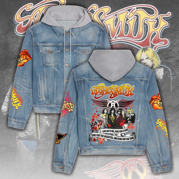 Aerosmith Women's Denim Hood Jacket - ANHNV 5059