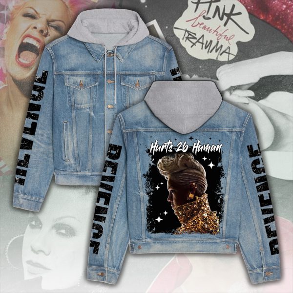 P!nk Women's Denim Hood Jacket - ANHNV 5060