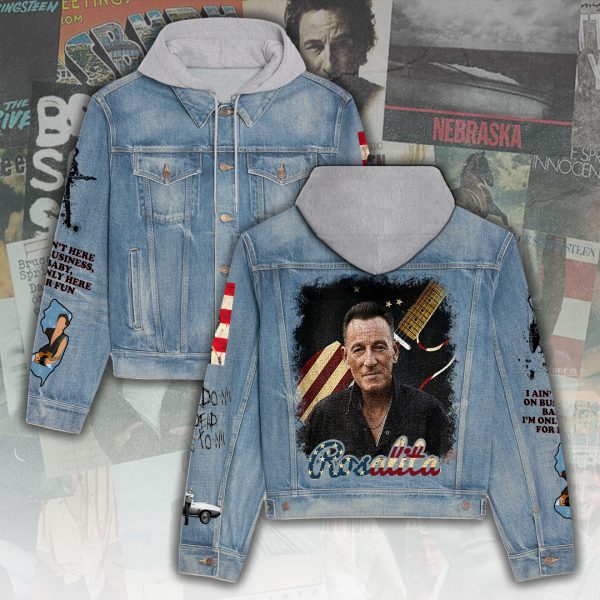 Bruce Springsteen Women's Denim Hood Jacket - ANHNV 5081