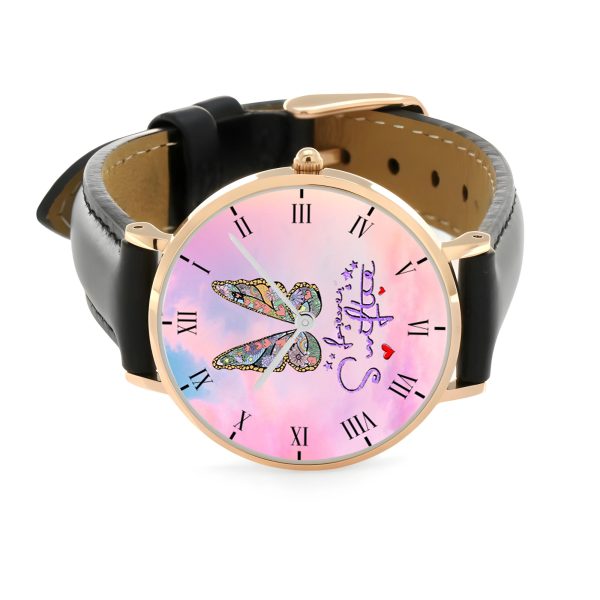 Taylor Swift Black Stitched Leather Watch – ANHNV 5133