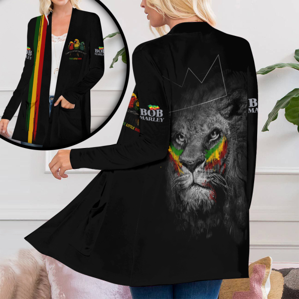 Bob Marley Women's Patch Pocket Cardigan - ANHNV 5031