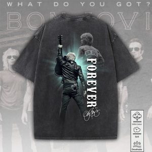 Bon Jovi 2D Acid Washed Cotton Shirt - MAITM 7642