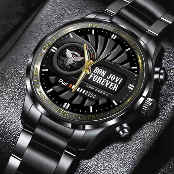 Bon Jovi Black Stainless Steel Watch - MAITM 7672