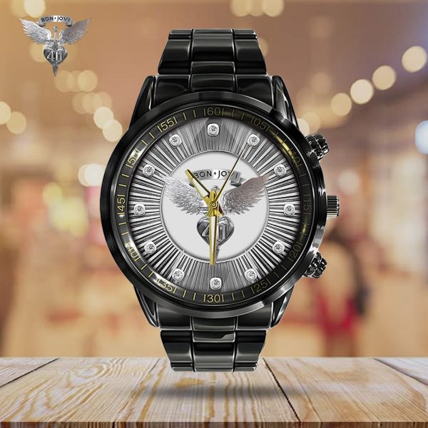 Bon Jovi Black Stainless Steel Watch - TANTN 7850