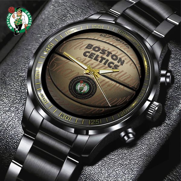 Boston Celtics Black Stainless Steel Watch - TANTN 7693