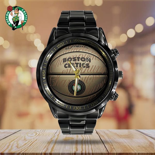 Boston Celtics Black Stainless Steel Watch - TANTN 7693