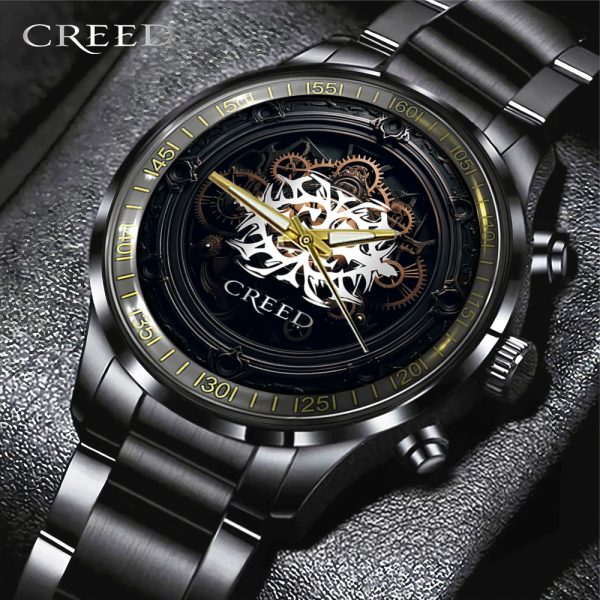 Creed Band Black Stainless Steel Watch - TANTN 7705