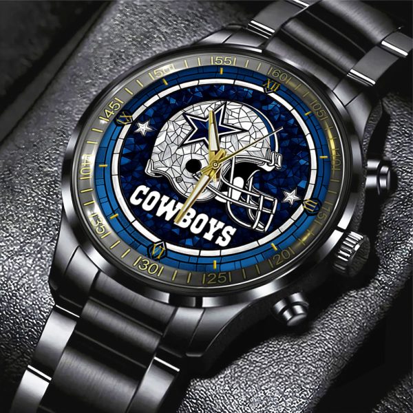 Dallas Cowboys Black Stainless Steel Watch - HOATT 5843