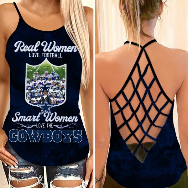 Dallas Cowboys Criss-Cross Tank Top - MAITM 7841